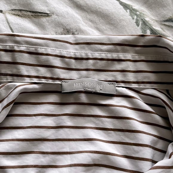 White striped oversized women’s button up - Picture 4 of 5